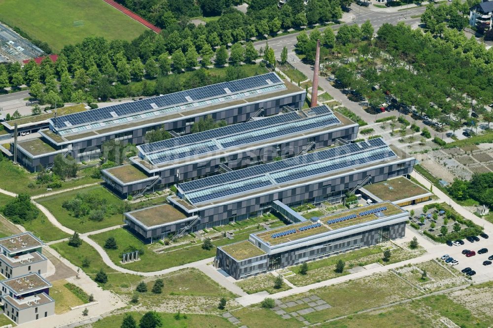 Augsburg from the bird's eye view: Administrative building of the State Authority Bayerisches Landesamt fuer Umwelt on Buergermeister-Ulrich-Strasse in Augsburg in the state Bavaria, Germany