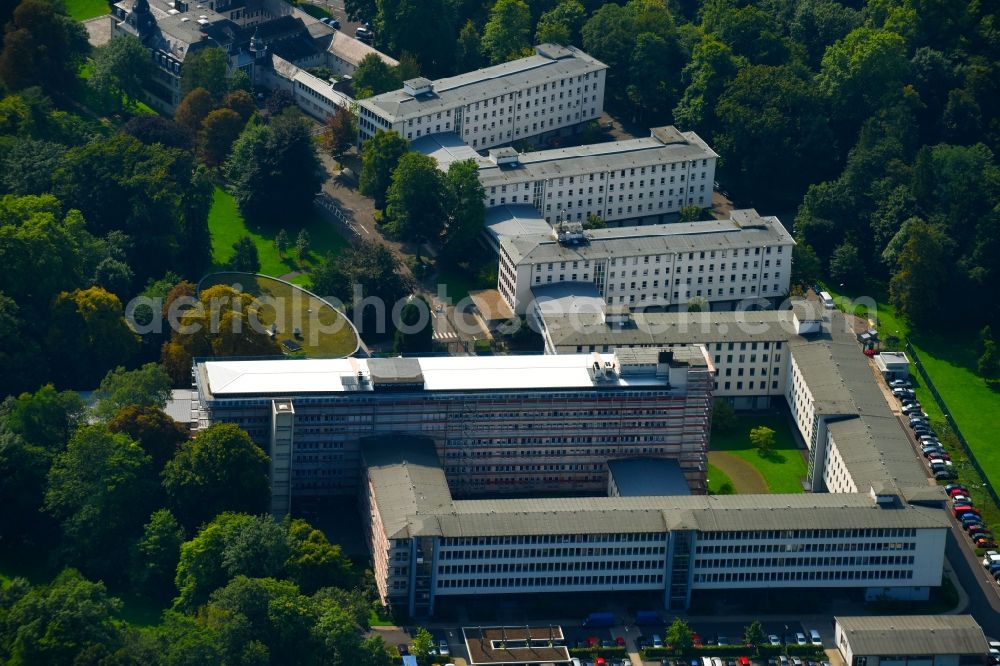 Aerial image Bonn - Administrative building of the State Authority Bandesanstalt fuer Landwirtschaft and Ernaehrung (BLE) on Deichmanns Au in Bonn in the state North Rhine-Westphalia, Germany