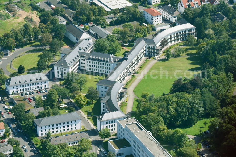 Aerial photograph Gießen - Administrative building of the state authority tax office Giessen in Giessen in the federal state Hessen, Germany