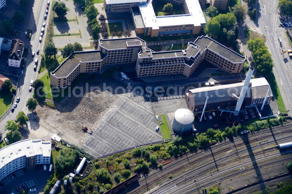 Aerial photograph Göttingen - Administrative building of the State Authority Tax office in Goettingen in the state Lower Saxony, Germany
