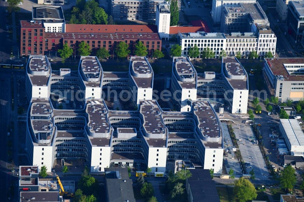 Berlin from the bird's eye view: Office and administration buildings of the insurance company Allianz Campus Berlin in the district Adlershof in Berlin, Germany