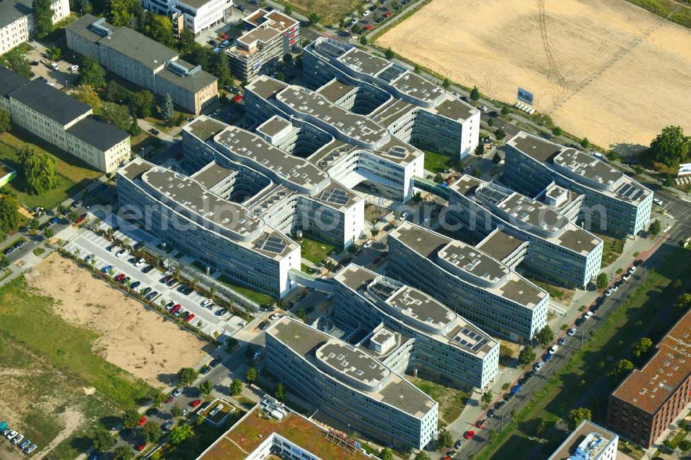 Berlin from above - Office and administration buildings of the insurance company Allianz Campus Berlin in the district Adlershof in Berlin, Germany