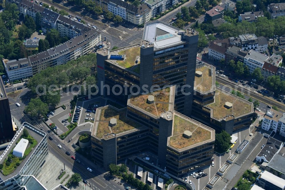 Köln from the bird's eye view: Office and administration buildings of the insurance company of DKV AG on Aachener Strasse in the district Braunsfeld in Cologne in the state North Rhine-Westphalia, Germany