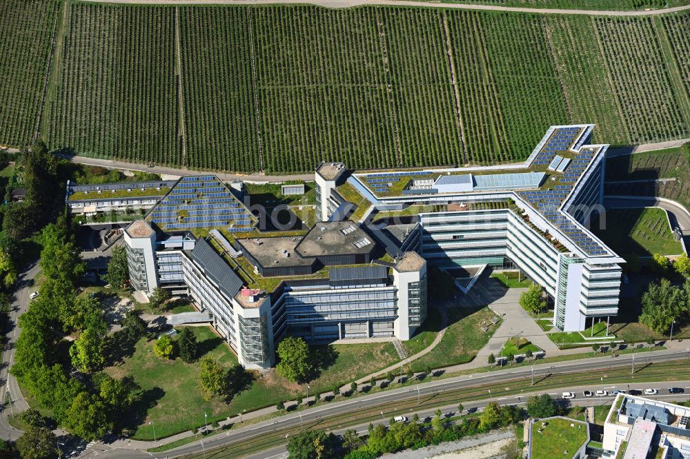 Aerial image Stuttgart - Office and administration buildings of the insurance company SV SparkassenVersicherung Stuttgart on Loewentorstrasse in Stuttgart in the state Baden-Wurttemberg, Germany