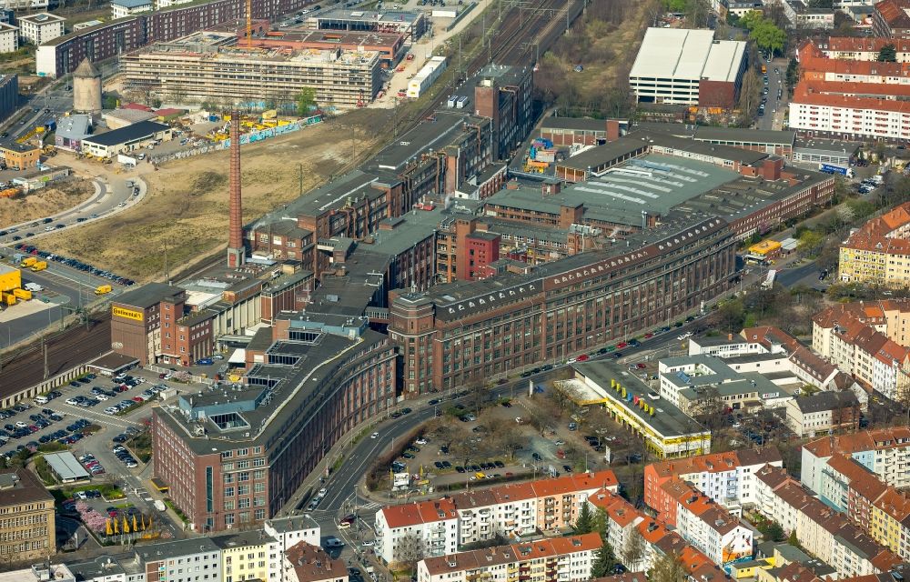 Hannover from above - Administrative building and production halls on the work area of the Continental AG in the district Vahrenwald cunning in Hannover in the federal state Lower Saxony, Germany