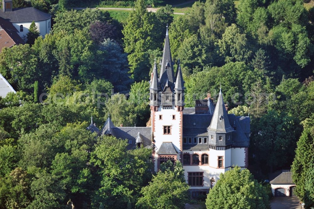 Aerial image KÖNIGSSTEIN - View of the Villa Andreae in Königstein im Taunus. A monument that will be used as a residential and office buildings. The villa has at times been the headquarters of real estate businessman Utz Jurgen Schneider. The building was known as a film set for Hanni & Nanni