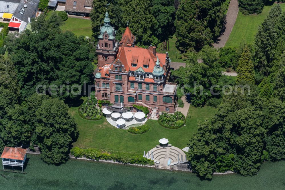 Lindau (Bodensee) from above - Luxury residential villa of single-family settlement in Lindau (Bodensee) at Bodensee in the state Bavaria, Germany