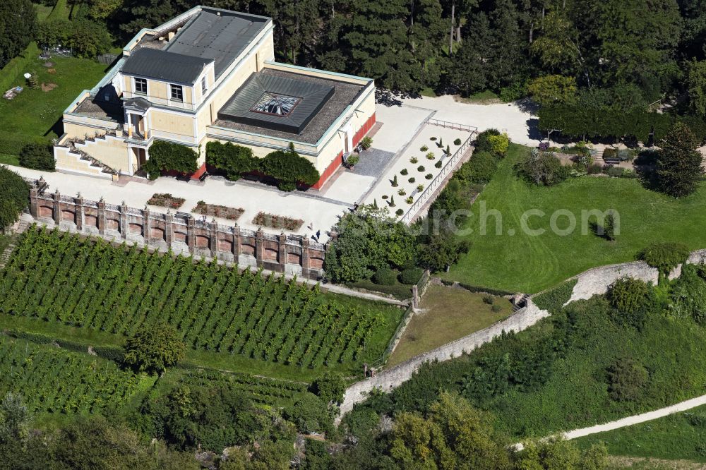Aerial photograph Aschaffenburg - Luxury residential villa of single-family settlement Pompejanum on street Pompejanumstrasse in Aschaffenburg in the state Bavaria, Germany