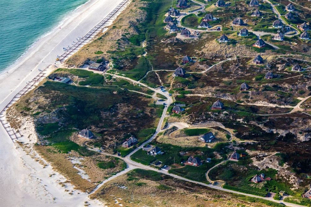 Aerial image Hörnum (Sylt) - Luxury residential villa of single-family settlement in Hoernum (Sylt) on Island Sylt in the state Schleswig-Holstein, Germany