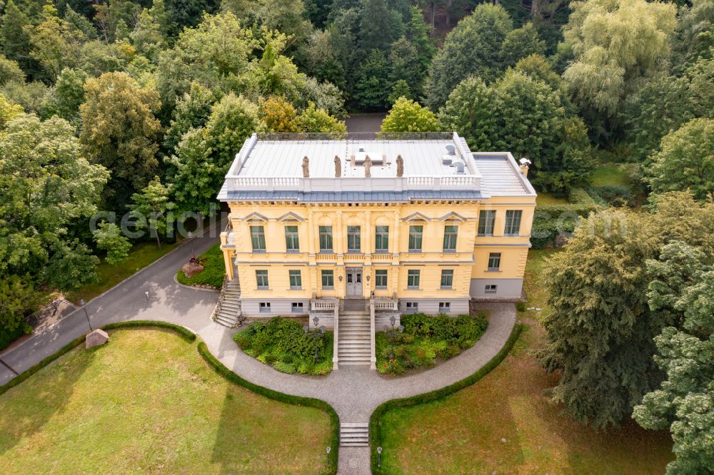 Aerial photograph Eberswalde - Luxury residential villa of single-family settlement Standesamt Maerchenvilla in Eberswalde in the state Brandenburg, Germany