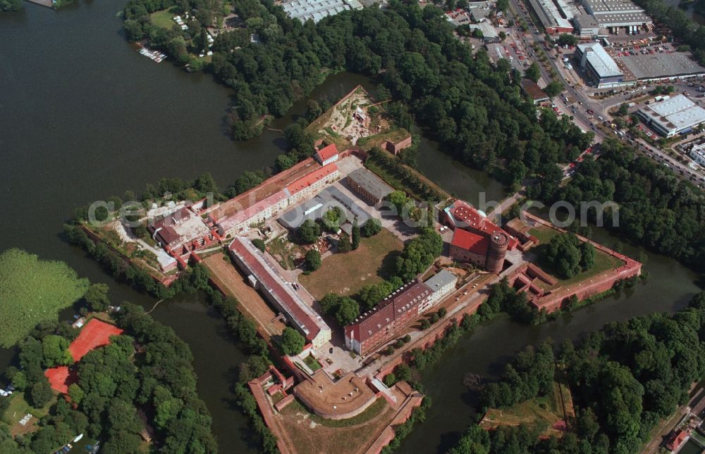 Berlin from above - View of Spandau Citadel, one of the most important and best preserved Renaissance fortresses in Europe with a museum and a large event area for concerts