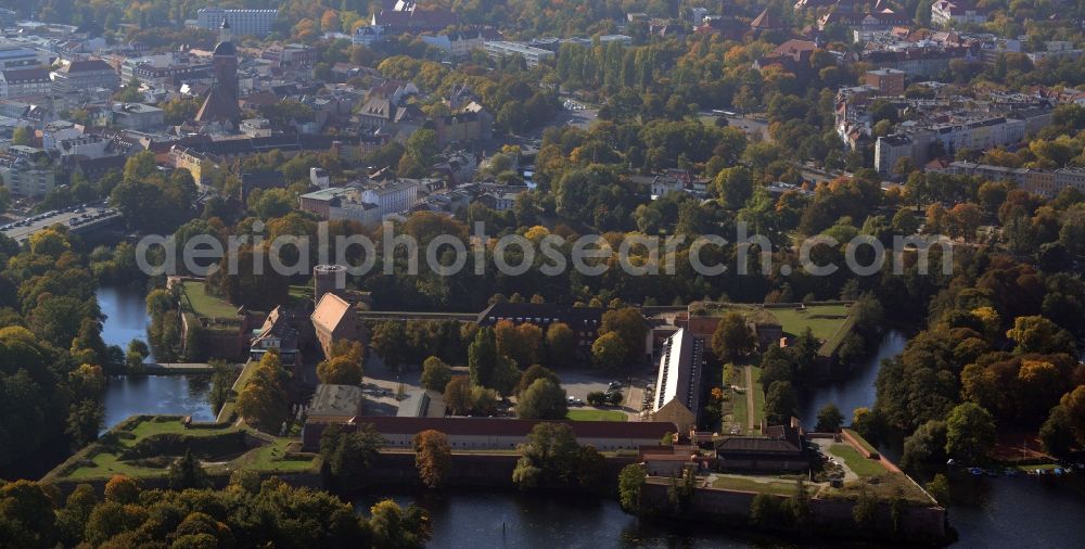 Aerial photograph Berlin - View of Spandau Citadel, one of the most important and best preserved Renaissance fortresses in Europe with a museum and a large event area for concerts