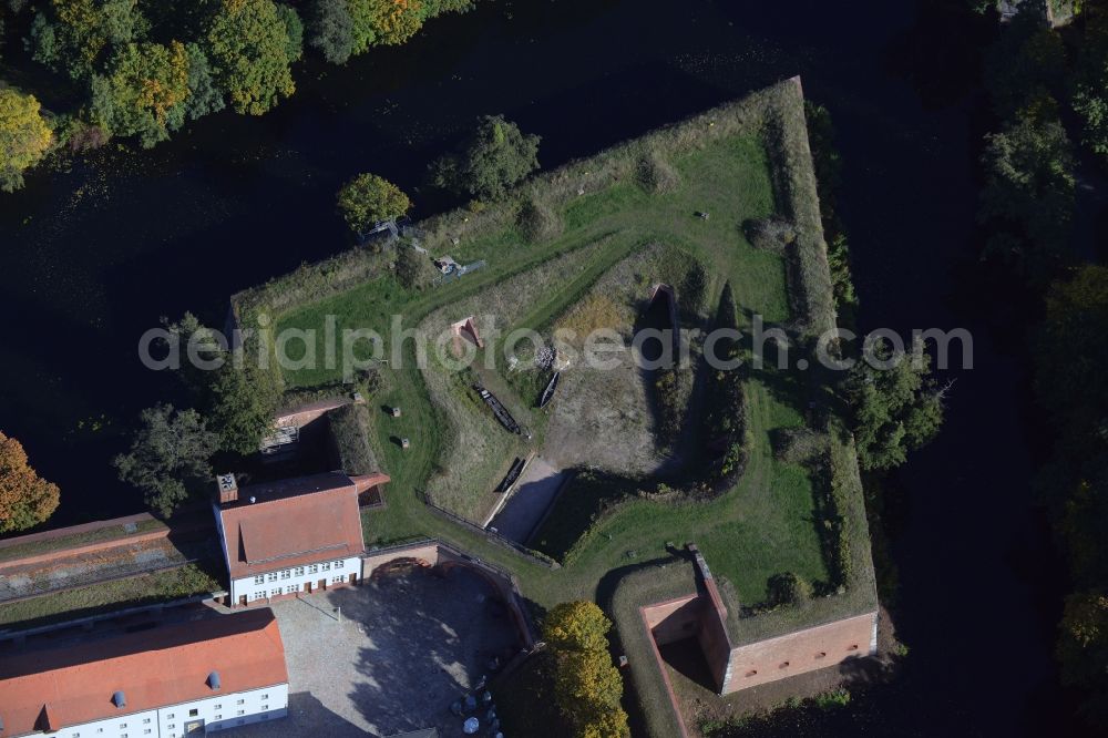 Aerial image Berlin - View of Spandau Citadel, one of the most important and best preserved Renaissance fortresses in Europe with a museum and a large event area for concerts