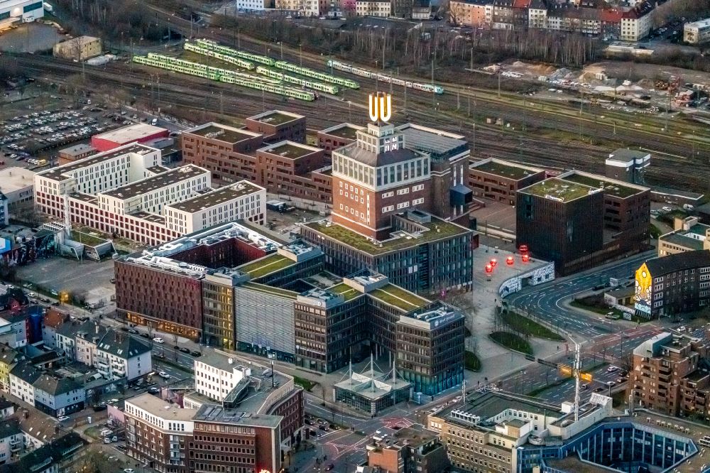 Dortmund from above - Landmark Dortmunder U close to the city center of Dortmund in the Ruhr region in the state of North Rhine - Westphalia