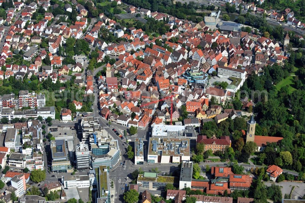 Aerial photograph Waiblingen - City view of Waiblingen in Baden-Wuerttemberg