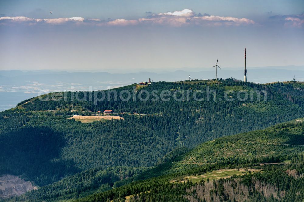 Sasbach from above - Forest and mountain scenery in Sasbach in the state Baden-Wuerttemberg, Germany