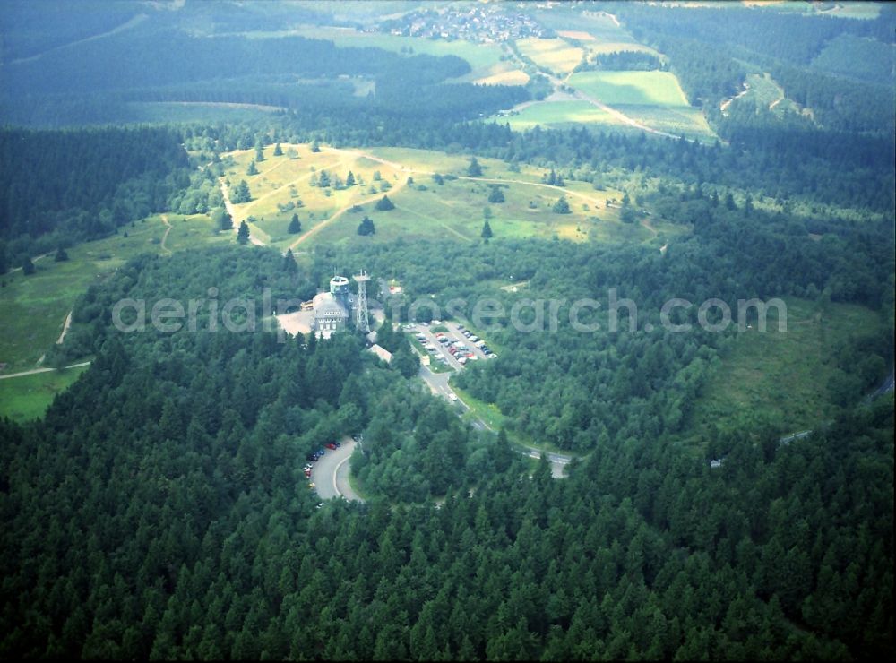 Winterberg from above - Forest and mountain scenery Kahler Asten in Winterberg in the state North Rhine-Westphalia, Germany
