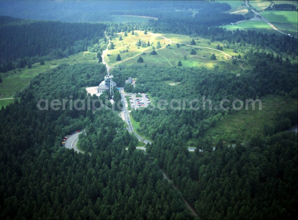 Winterberg from the bird's eye view: Forest and mountain scenery Kahler Asten in Winterberg in the state North Rhine-Westphalia, Germany