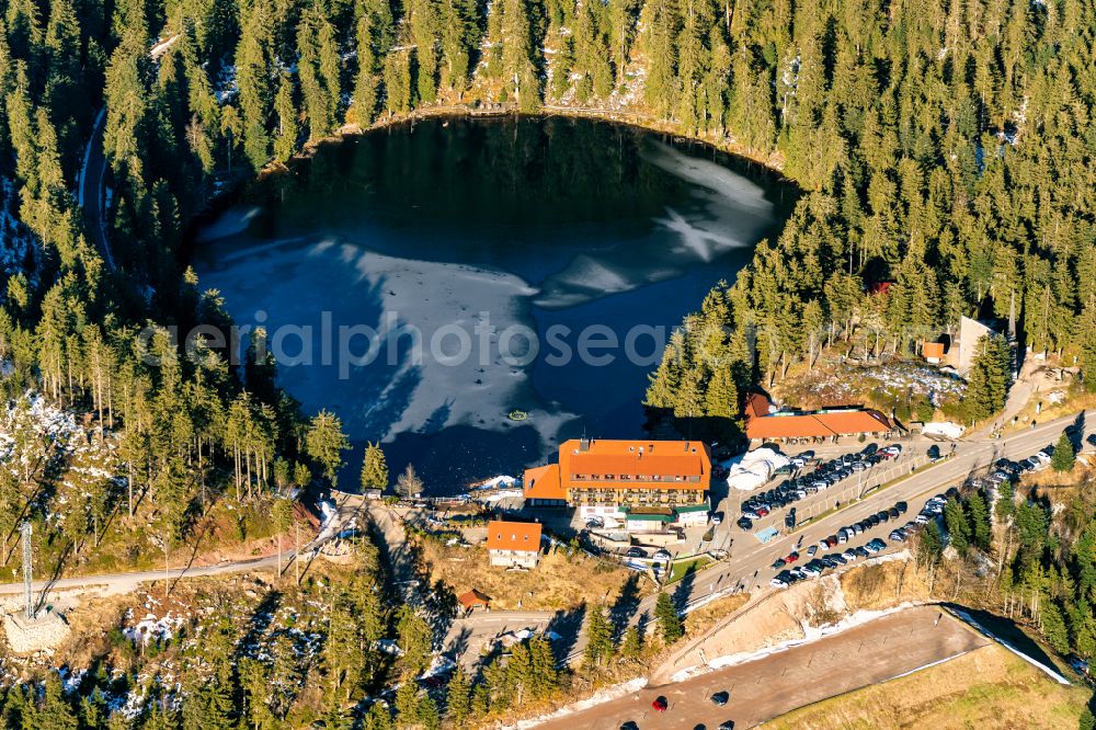 Aerial photograph Seebach - Forests on the shores of Lake Mumelsee in Seebach in the state Baden-Wurttemberg, Germany