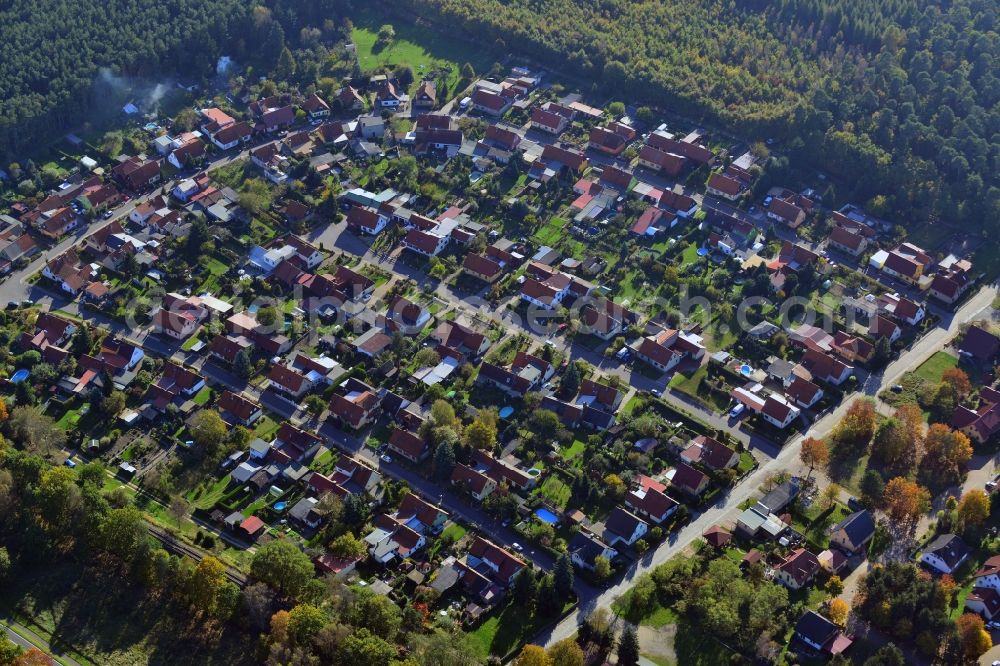 Treuenbrietzen from above - Single-family forest settlement of Treuenbrietzen in Brandenburg