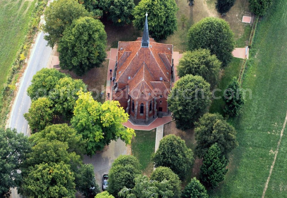 Steinbach from above - Chapel St. Marien Etzelbach near Steinbach in the state of Thuringia. Pope Benedict XVI. visited the chapel in 2011