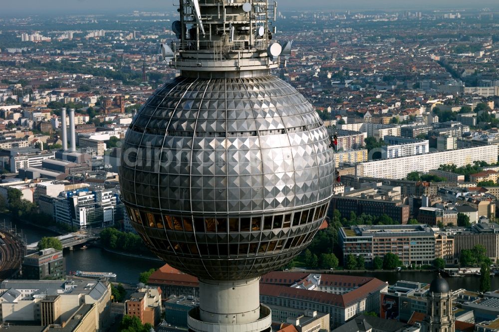 Berlin from above - Television Tower in the district Mitte in Berlin, Germany