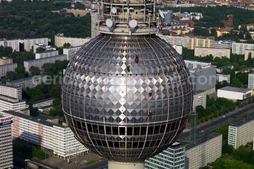 Aerial image Berlin - Television Tower in the district Mitte in Berlin, Germany