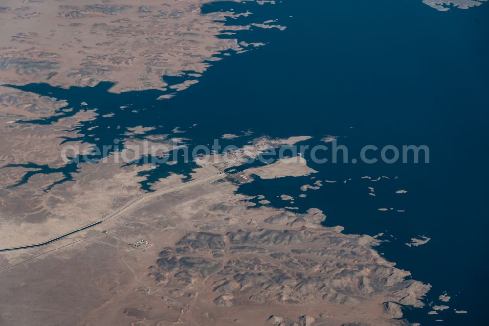 Abo Simbel from above - Water pumping station Mubarak Pump, Toshka Pumping Station in in New Valley Governorate, Egypt