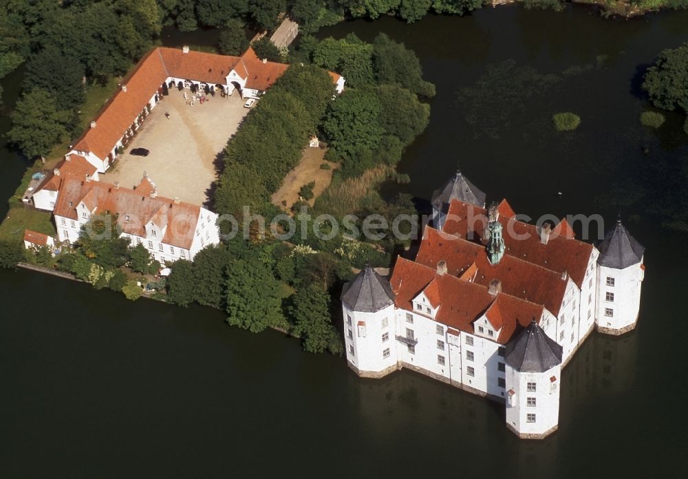 Glücksburg (Ostsee) from above - Water Castle in Gluecksburg in Schleswig-Holstein
