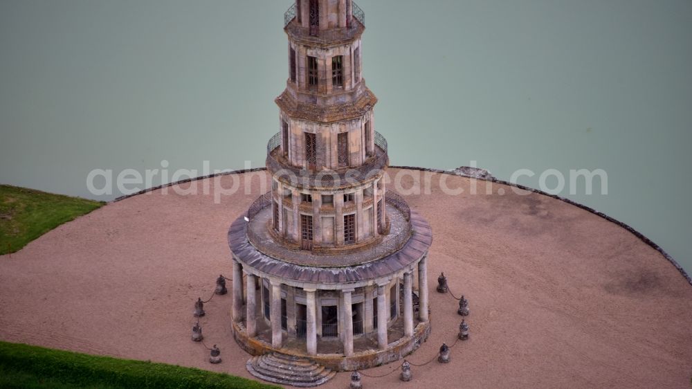Aerial image Amboise - Water - fountain on Pagode Chanteloup in Amboise in Centre-Val de Loire, France