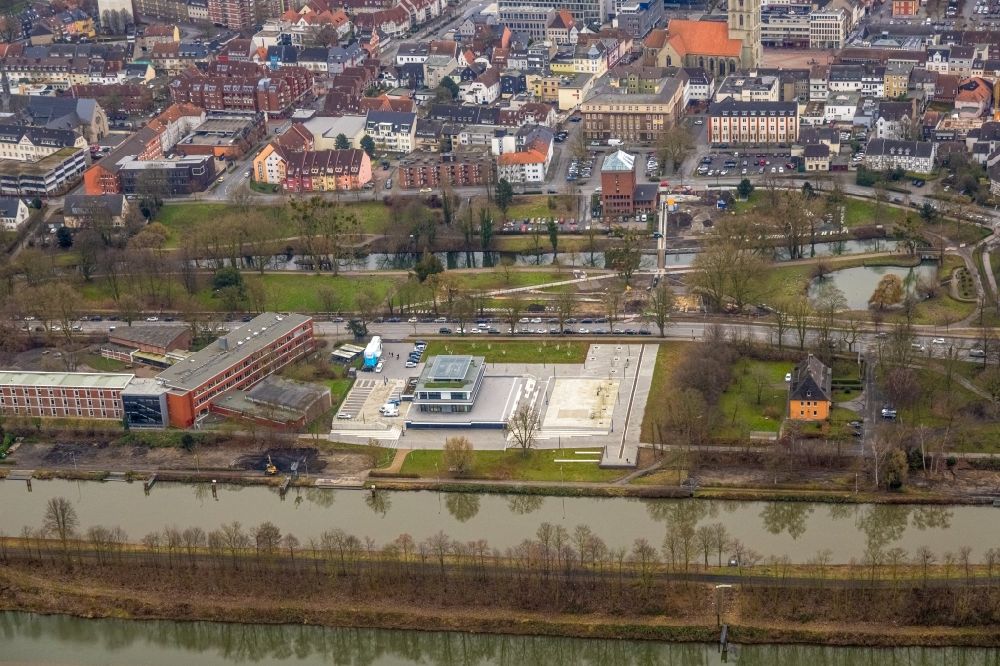 Aerial image Hamm - Water sports center on Adenauerallee in Hamm at Ruhrgebiet in the state North Rhine-Westphalia, Germany