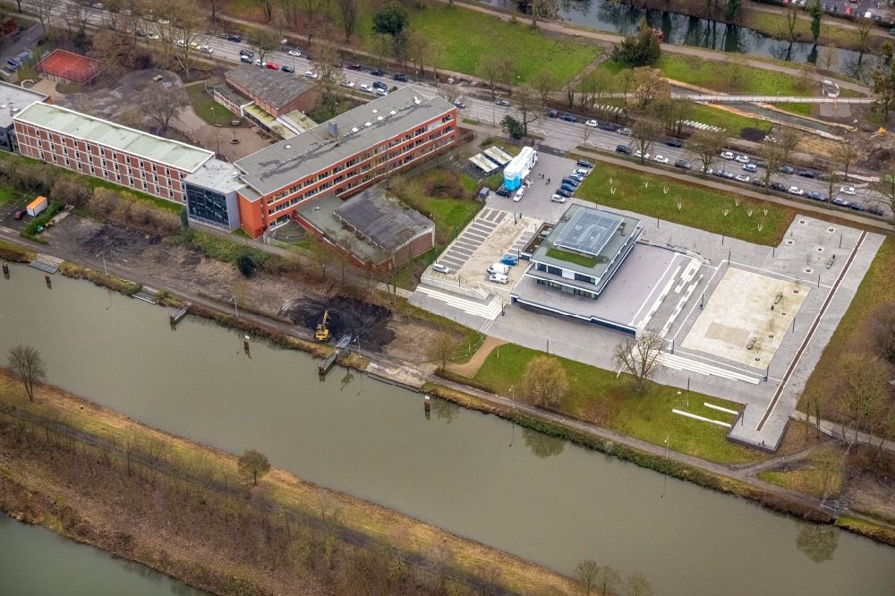 Hamm from above - Water sports center on Adenauerallee in Hamm at Ruhrgebiet in the state North Rhine-Westphalia, Germany