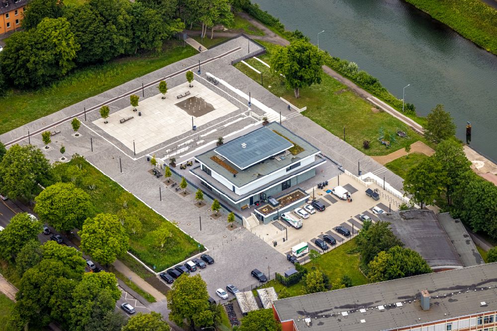 Hamm from the bird's eye view: Water sports center on Adenauerallee in Hamm at Ruhrgebiet in the state North Rhine-Westphalia, Germany