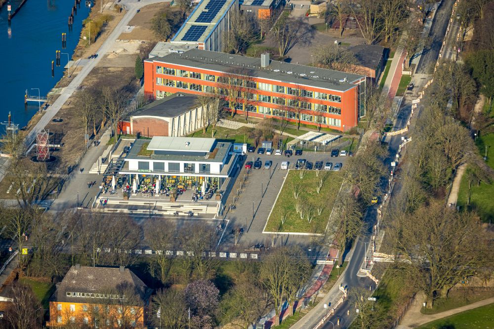 Aerial image Hamm - water sports center on Adenauerallee in Hamm at Ruhrgebiet in the state North Rhine-Westphalia, Germany