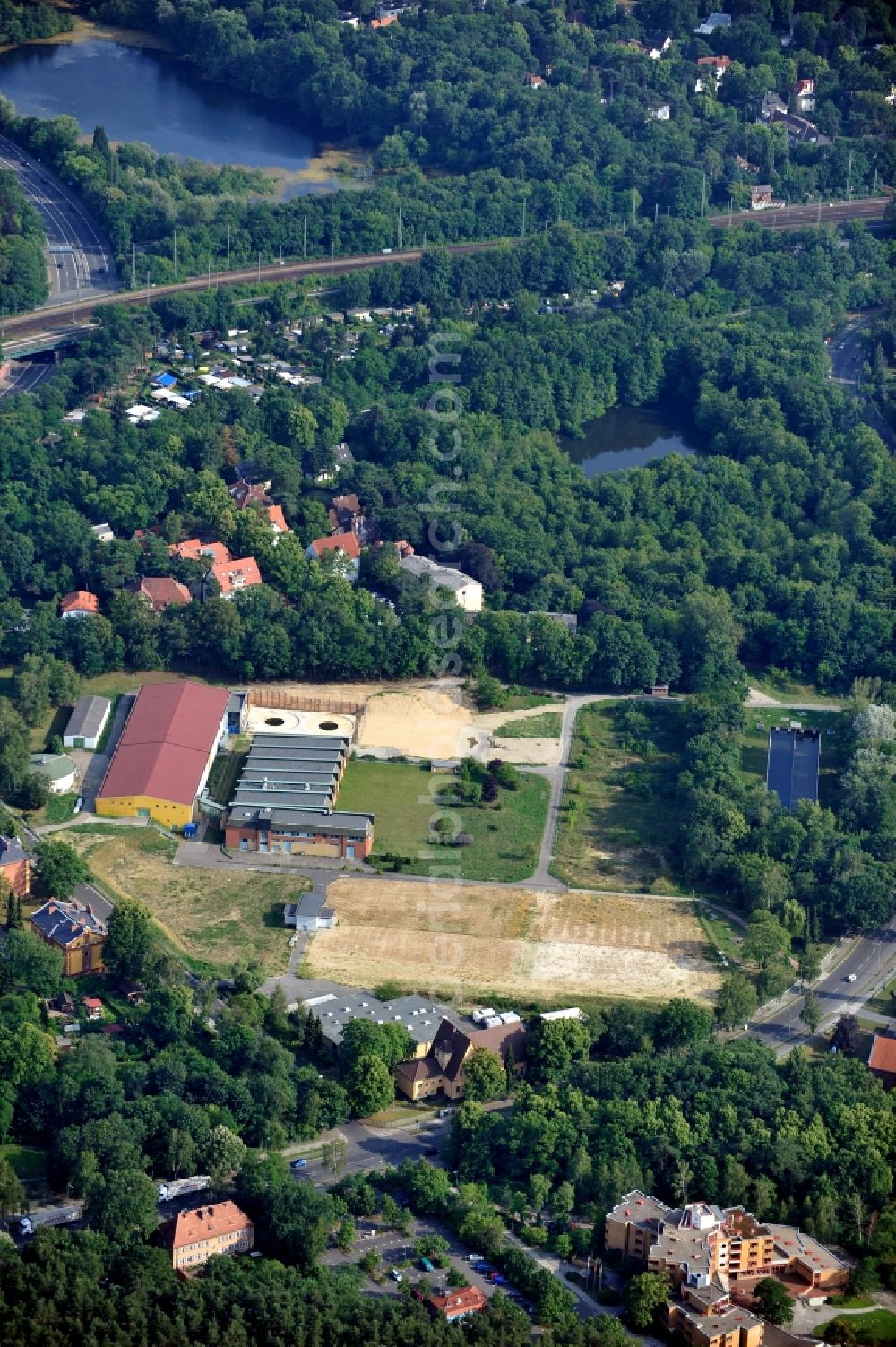 Aerial photograph Berlin - Water supply works II Belitzhof in the district Nikolassee of Berlin-Zehlendorf