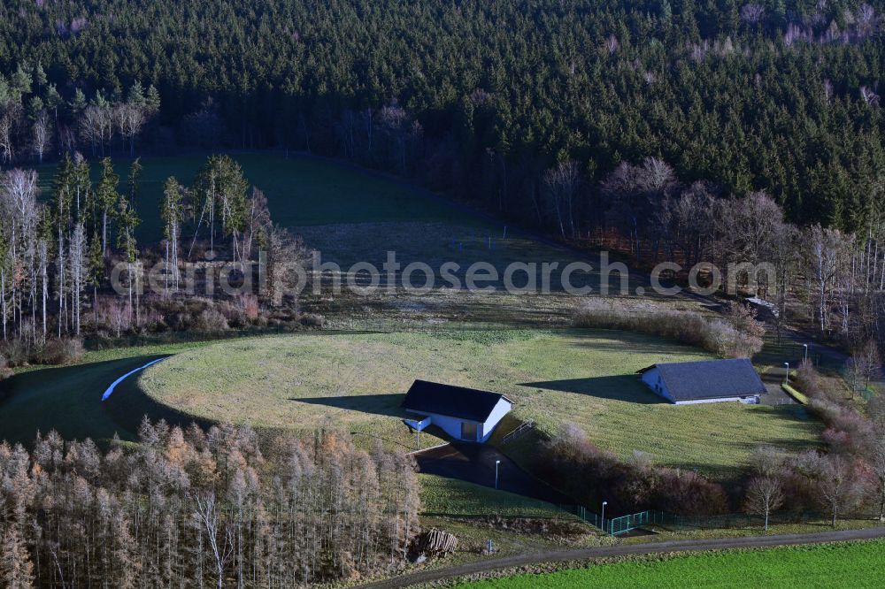Aerial image Staitz - Waterworks - ground storage facility in Staitz in the state Thuringia, Germany