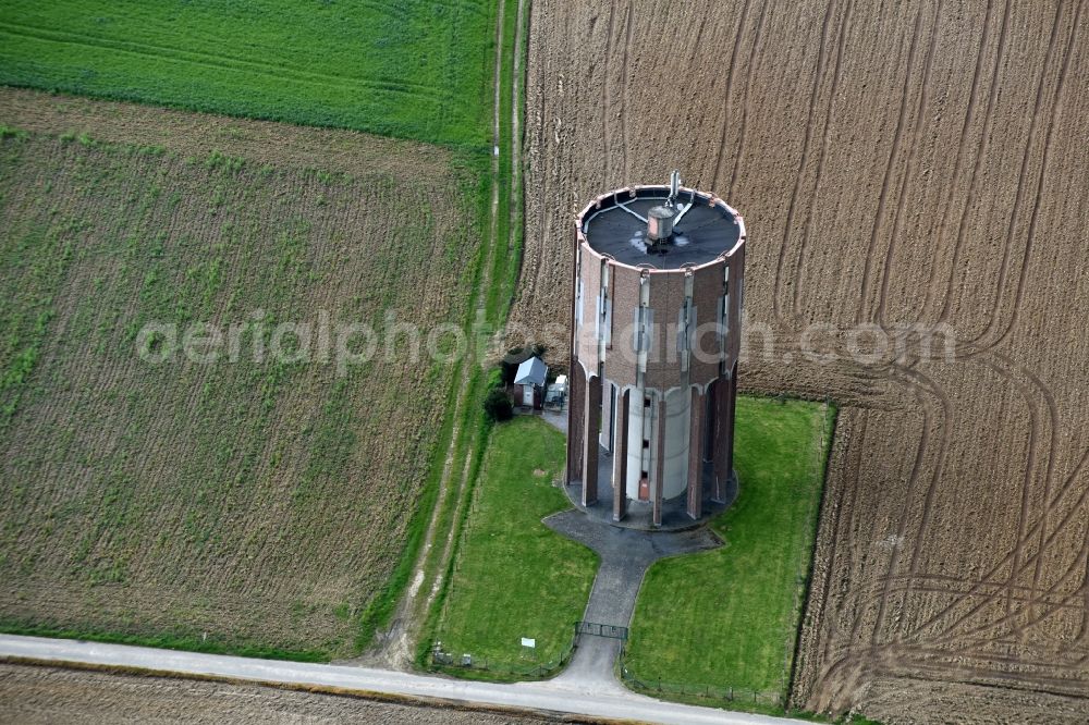 Aerial photograph Ath - Structure of the waterworks with high storage facility in Ath in Region wallonne, Belgium