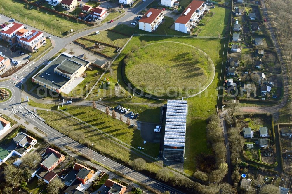 Aerial photograph Schwerin - Waterworks - ground storage facility in Schwerin in the state Mecklenburg - Western Pomerania, Germany