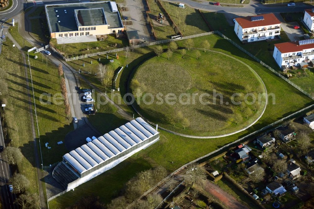 Aerial photograph Schwerin - Waterworks - ground storage facility in Schwerin in the state Mecklenburg - Western Pomerania, Germany