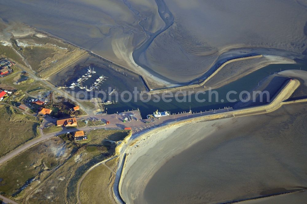 Aerial image Baltrum - Wadden Sea of North Sea Coast in Baltrum in the state Lower Saxony
