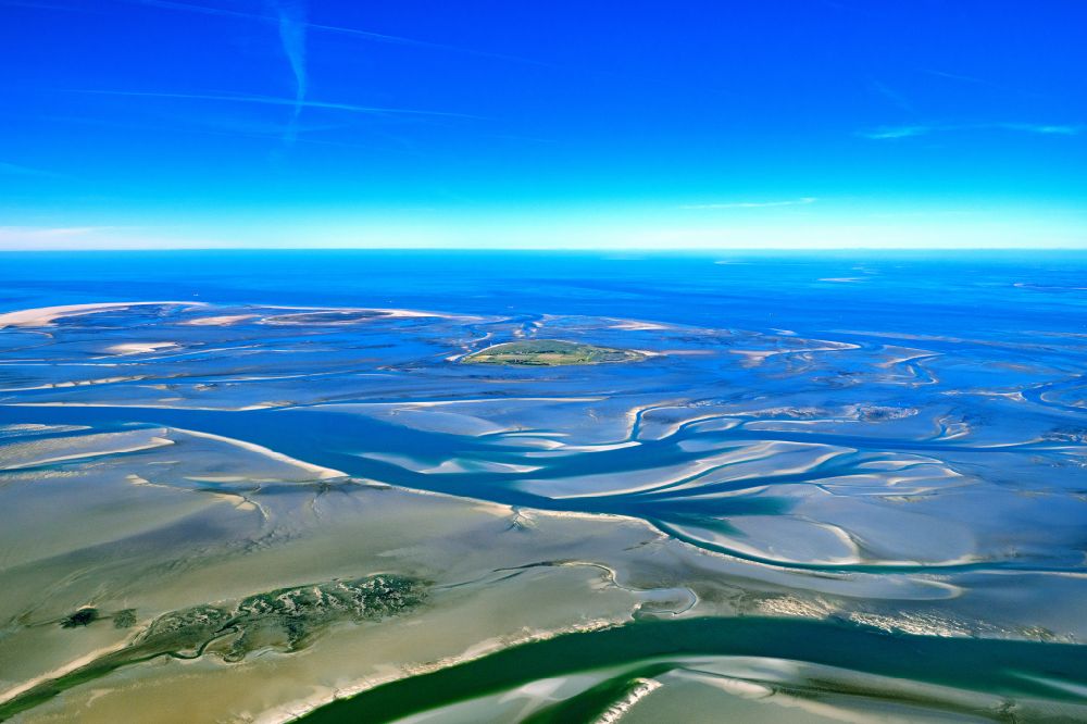 Aerial image Cuxhaven - Wadden Sea of the North Sea coast in front of Cuxhaven in the state of Lower Saxony, Germany