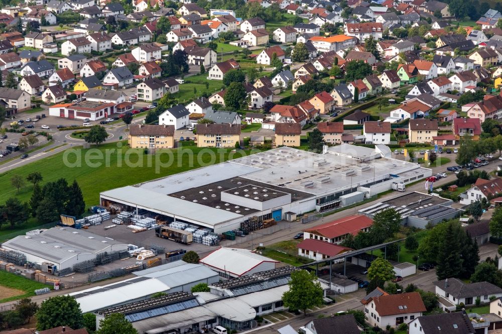 Dunningen from the bird's eye view: Building and production halls on the premises of Doellken-Profiltechnik GmbH in Dunningen in the state Baden-Wuerttemberg, Germany