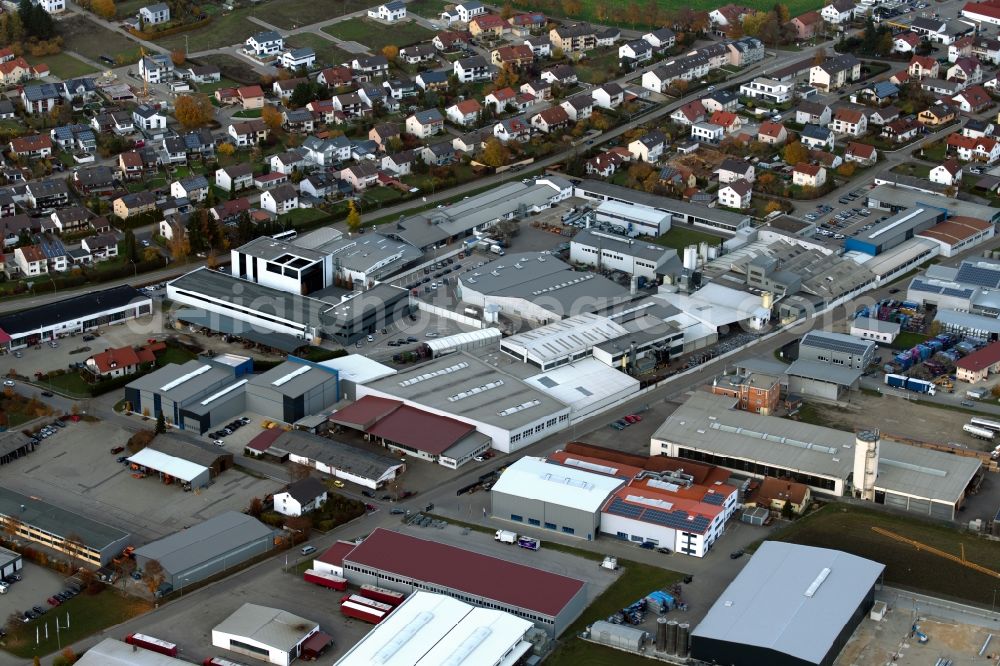 Aerial image Beilngries - Building and production halls on the premises of Aluminiumgiesserei Jura-Guss GmbH in Beilngries in the state Bavaria, Germany