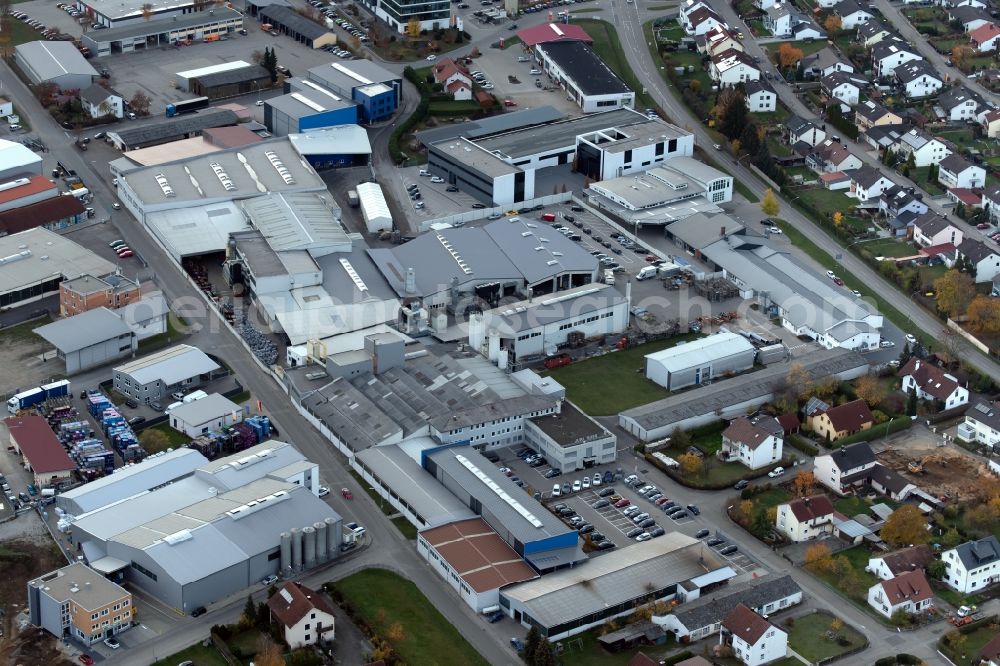 Beilngries from the bird's eye view: Building and production halls on the premises of Aluminiumgiesserei Jura-Guss GmbH in Beilngries in the state Bavaria, Germany