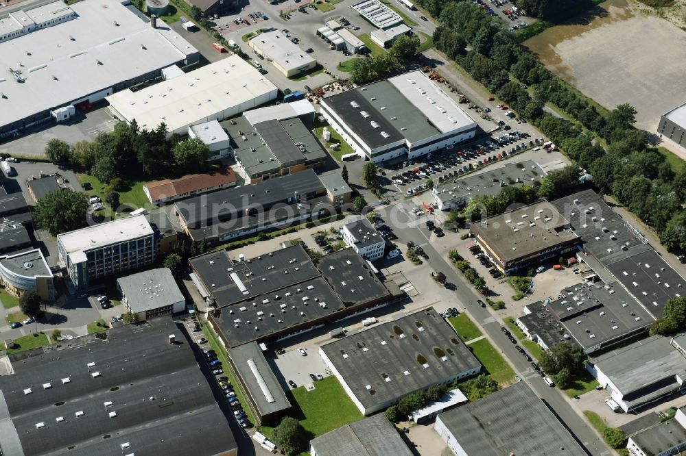 Reinbek from above - Building and production halls on the premises of Amandus Kahl GmbH & Co. KG an der Dieselstrasse in Reinbek in the state Schleswig-Holstein