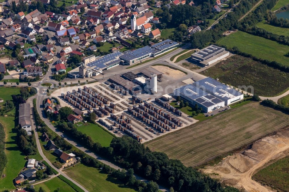 Aerial image Andelfingen - Building and production halls on the premises of Anton Kessel GmbH in Andelfingen in the state Baden-Wuerttemberg, Germany