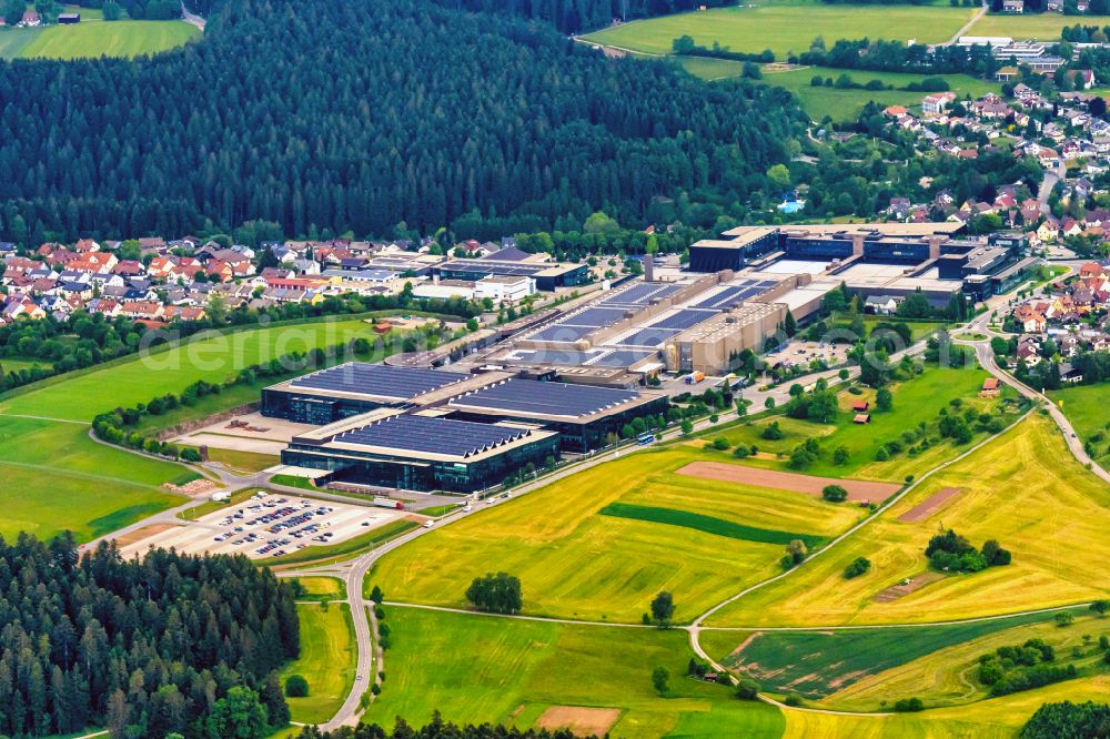 Aerial image Loßburg - Building and production halls on the premises of ARBURG GmbH + Co KG in Lossburg in the state Baden-Wuerttemberg, Germany