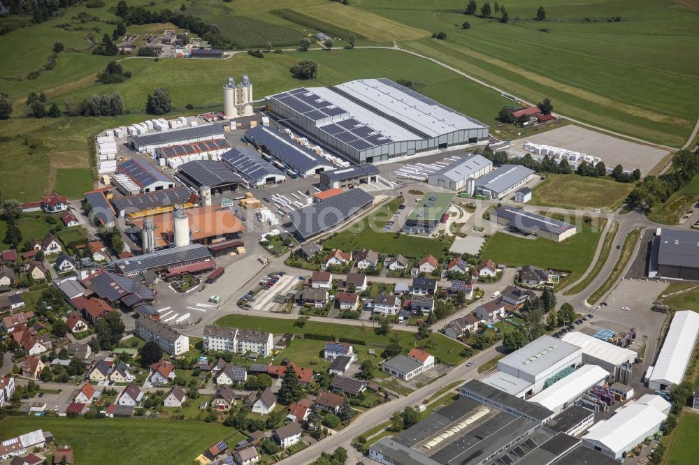 Aerial image Ziemetshausen - Buildings and production halls on the premises of the company Asta Holzwerk GmbH in Ziemetshausen in the state Bavaria, Germany