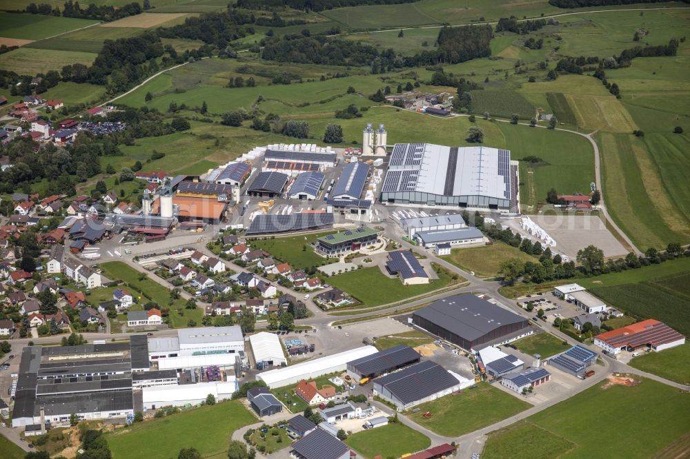 Aerial photograph Ziemetshausen - Buildings and production halls on the premises of the company Asta Holzwerk GmbH in Ziemetshausen in the state Bavaria, Germany