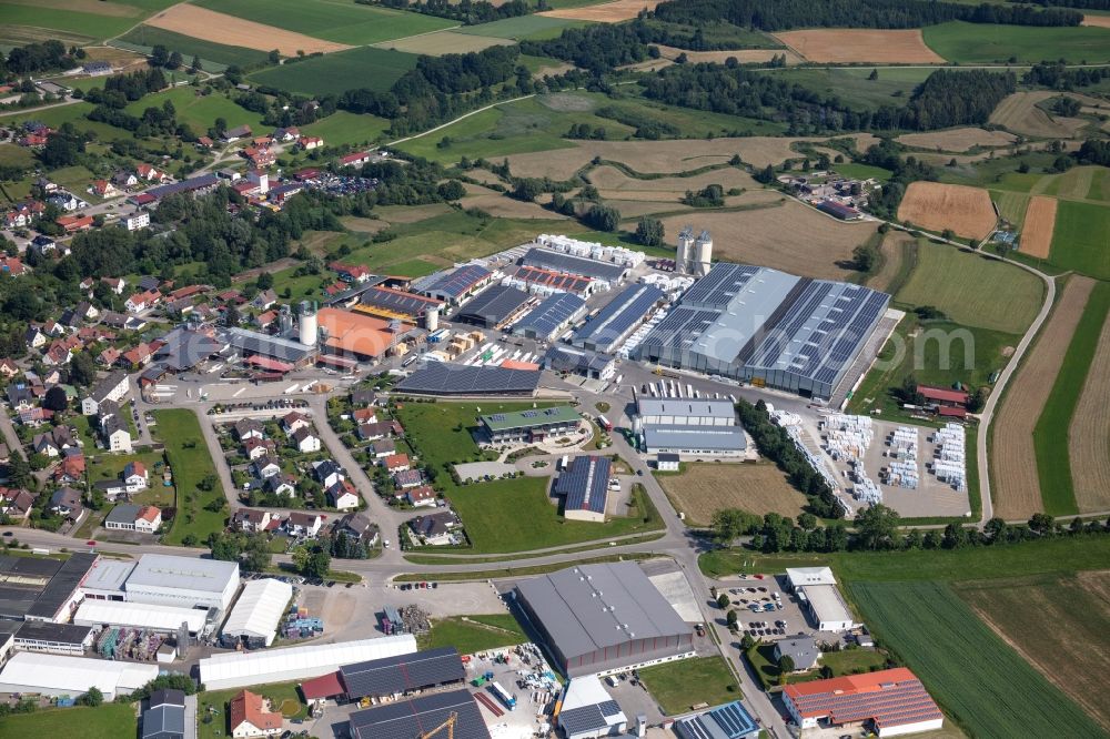 Aerial photograph Ziemetshausen - Buildings and production halls on the premises of the company Asta Holzwerk GmbH in Ziemetshausen in the state Bavaria, Germany